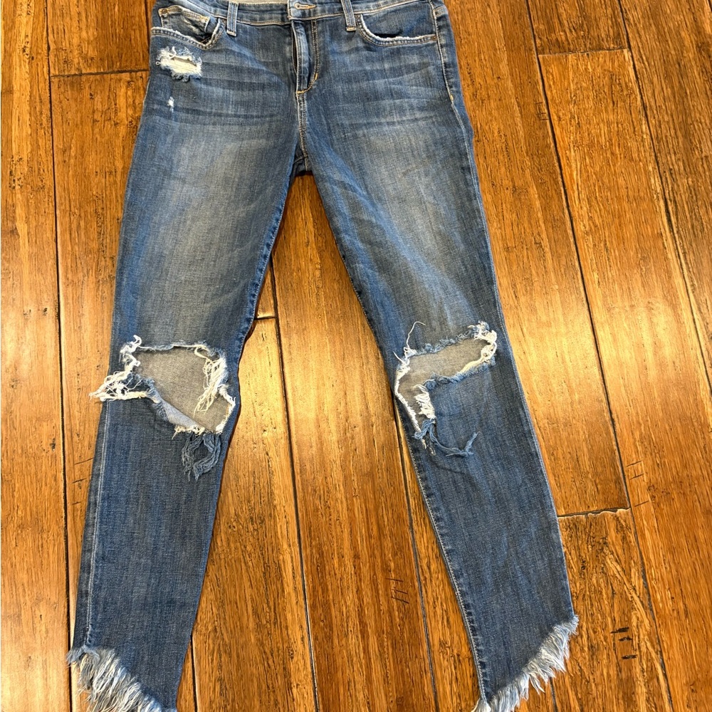 Joe's Jeans Distressed Ankle Jeans in Blue